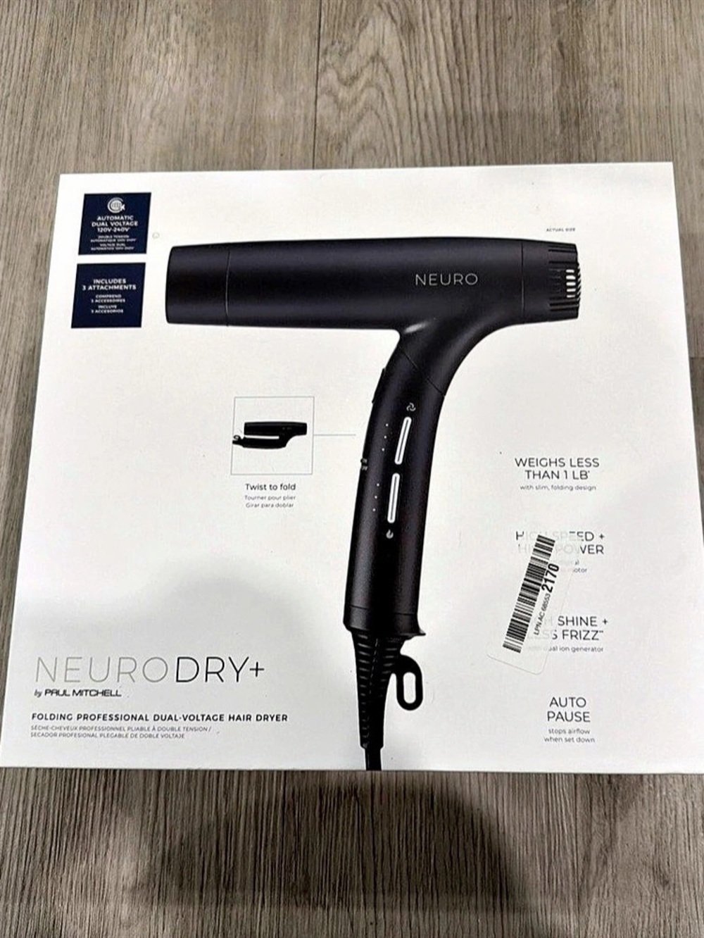 NEURO Dry+ Paul Mitchell Hair Dryer in Black NWT